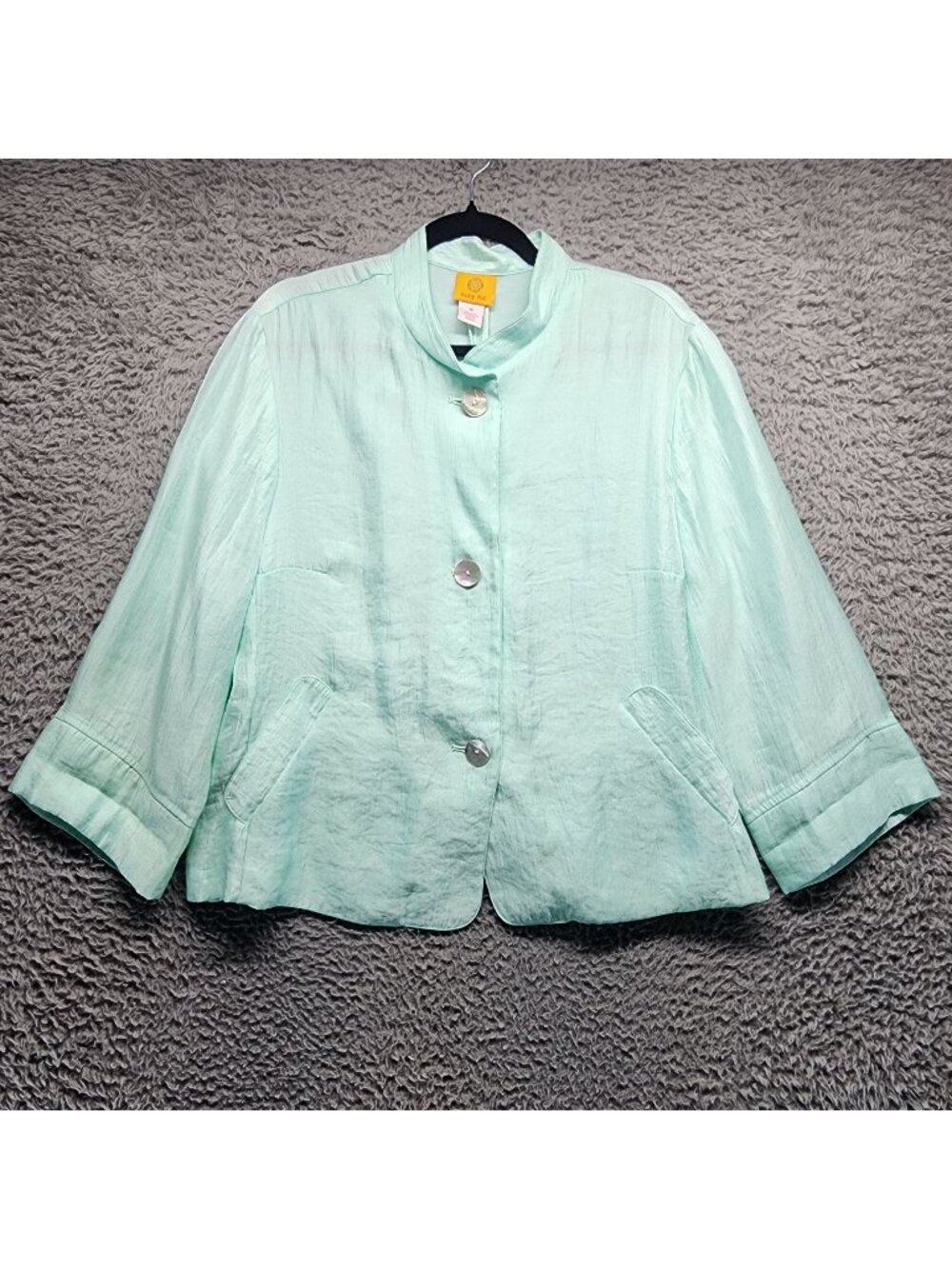 Ruby Rd. Jacket Womens 18 Mint Green Lightweight Rayon/Polyester/Nylon Blend